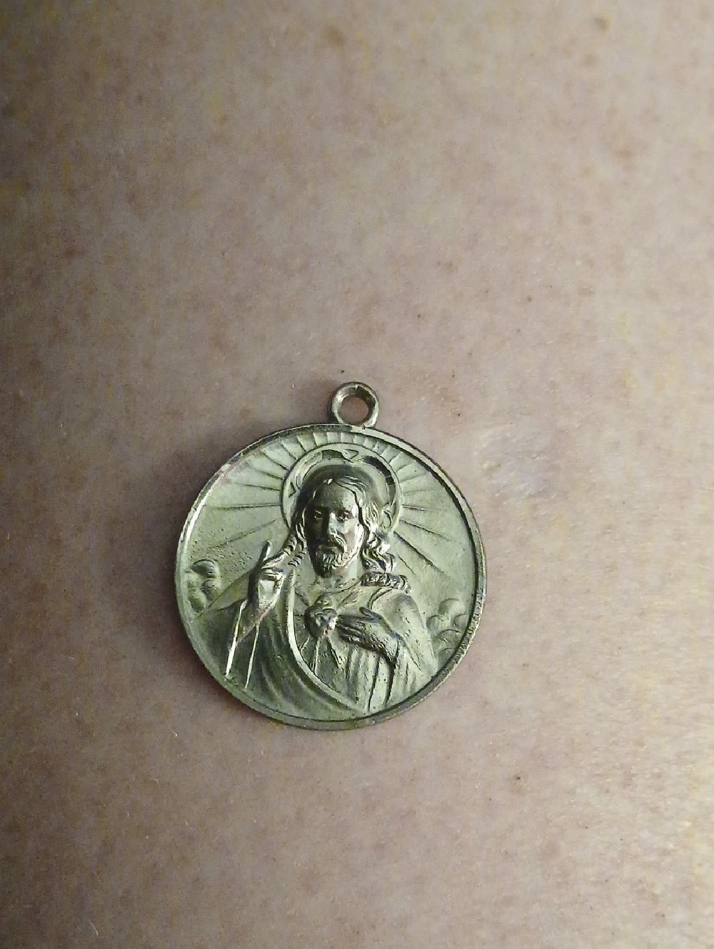 Religious Sacred Heart Pendant - Gold-Tone Women’s Necklace Charm